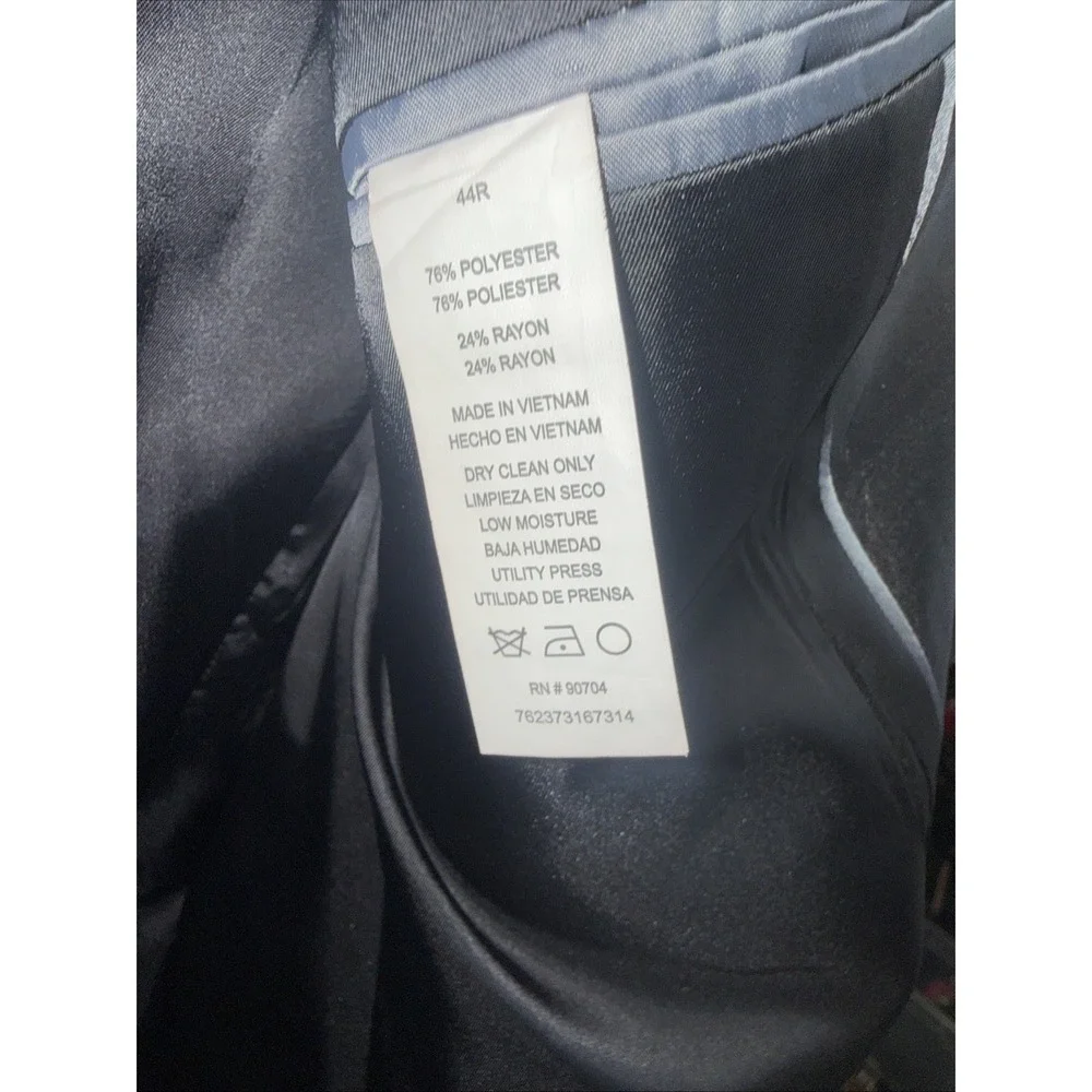 New 44R Men's Perry Ellis Portfolio Black Tuxedo Coat Dinner Jacket Blazer